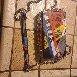 Authentic Christian Louboutin Zoompouch Loubiballage calfskin skin clutch